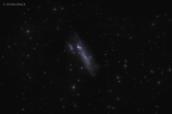 NGC2366 Faint Irregular Dwarf Galaxy – CDK Nativ LRGB